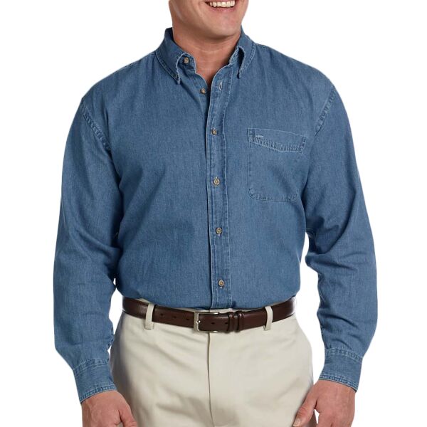 Men's Long-Sleeve Denim Shirt Thumbnail