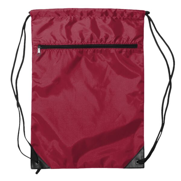 Zippered Drawstring Backpack Thumbnail
