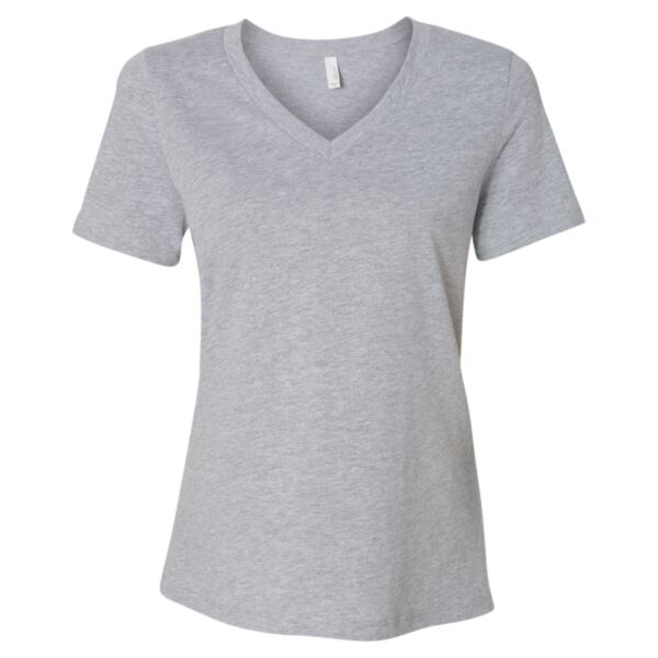 Women's Relaxed Heather CVC V-Neck Tee with Personalization Options Thumbnail