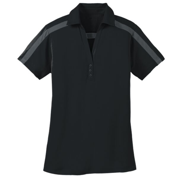 Port Authority Ladies Silk Touch Performance Colorblock Stripe Polo Thumbnail