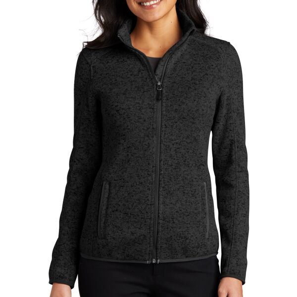 Port Authority Ladies Sweater Fleece Jacket Thumbnail