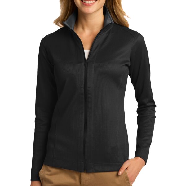 Port Authority Ladies Vertical Texture Full Zip Jacket Thumbnail