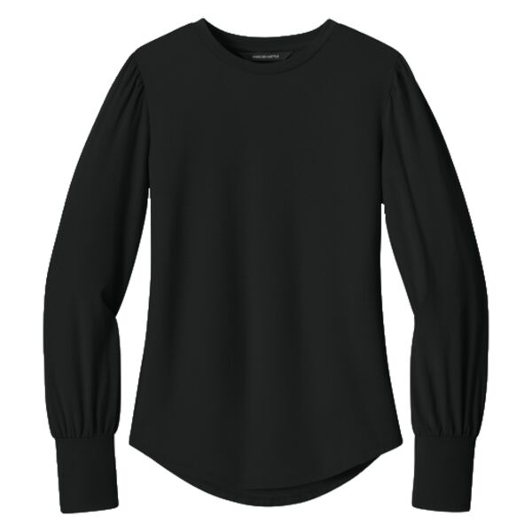 Women's Stretch Jersey Long Sleeve Blouson Top Thumbnail